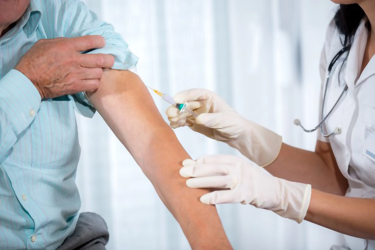 Image of a patient getting a vaccination